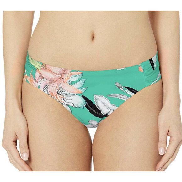Trina Turk Shirred Side Hipster Pant Bikini - Picture 1 of 6